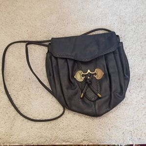 Bechamel Vintage Navy Blue Purse Shoulder Bag